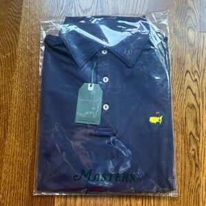 Masters Tech men’s polo shirt in solid navy blue, size medium, new with tags!